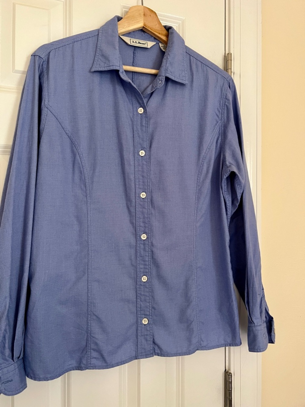 L.L. Bean Women’s Dusty Blue PremiumButton-Up Shirt